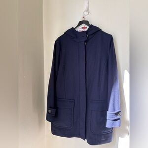 GAP Dark Blue Hooded Trench Coat